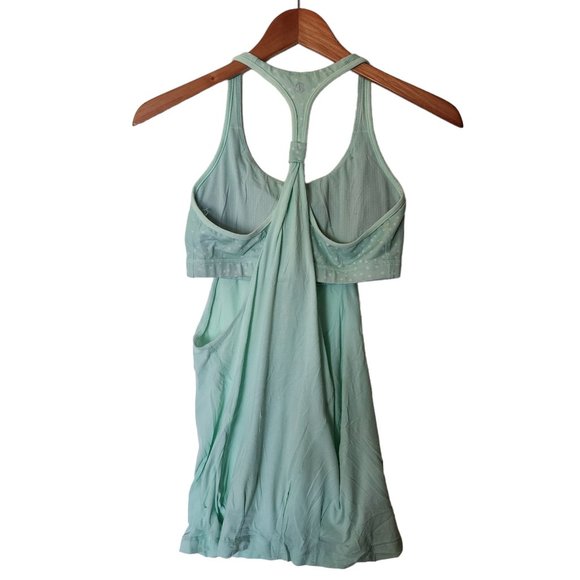 Lululemon Athletica Tank Top Size 6 Built in Bra Practice Freely Yoga Tank Fresh - Picture 8 of 14
